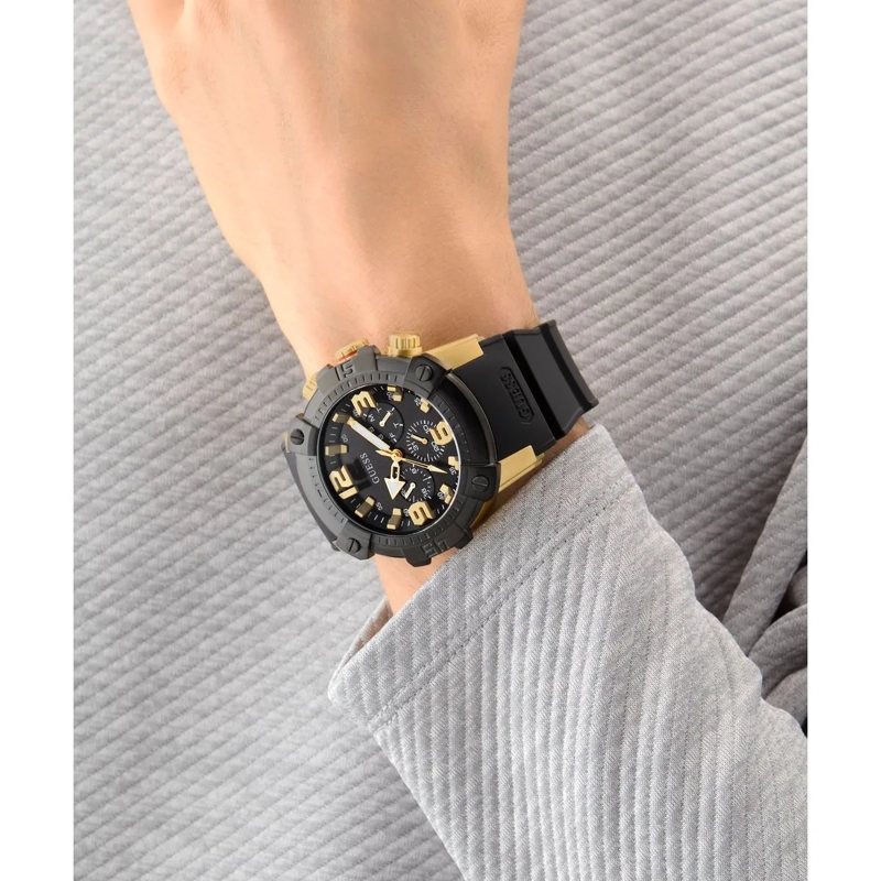 Guess Quarzuhr Quarz-Analoguhr Linebacker schwarz(Image 2)