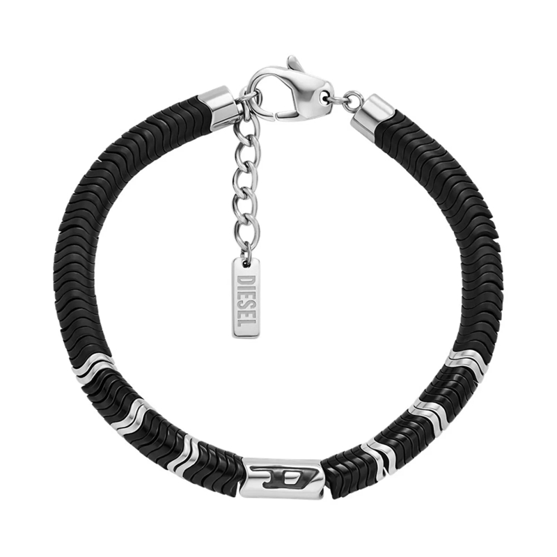 Diesel Bracelet D Logo Armband Silber