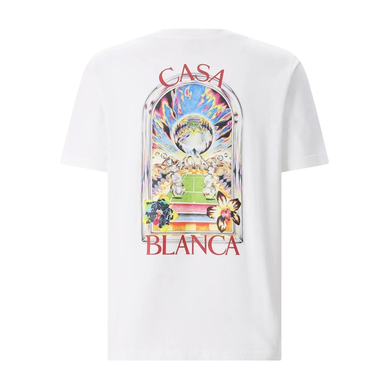 Casablanca T-shirt "Tennis Landscape" T-Shirt – White White(Image 5)