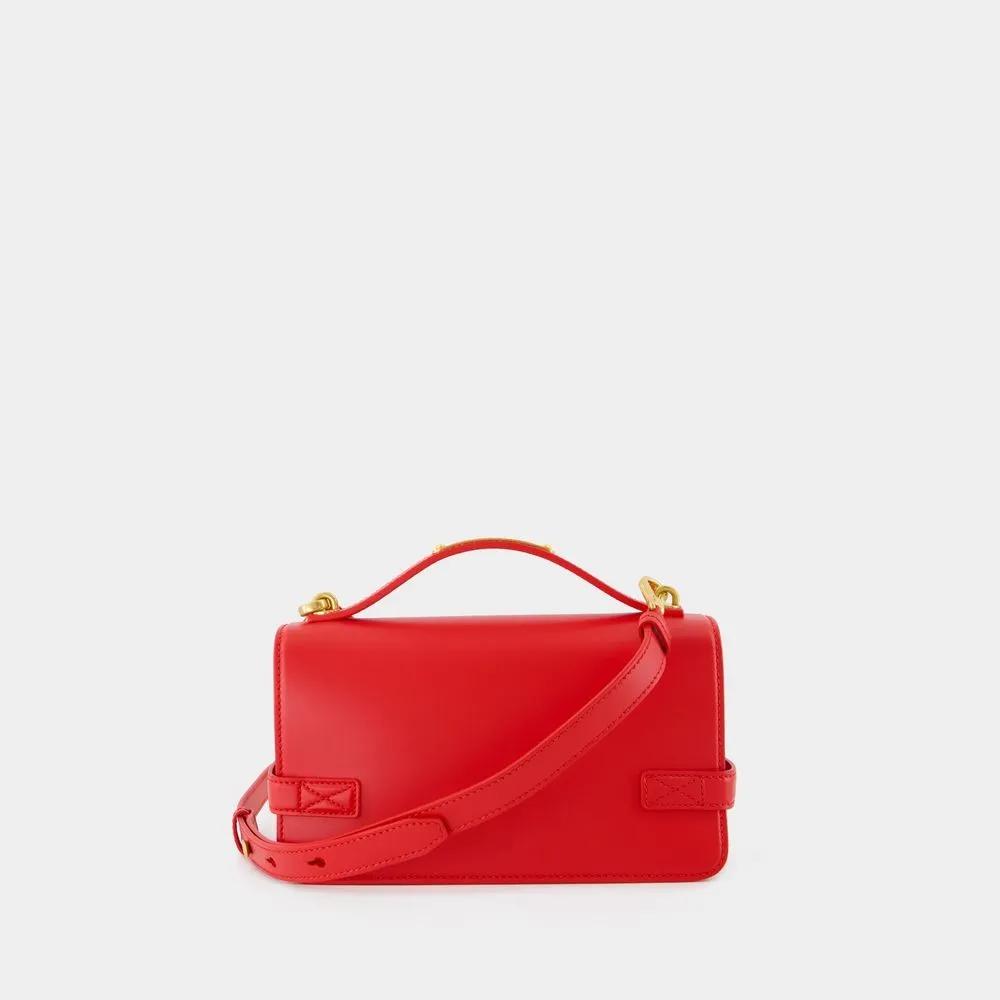 Balmain Hobo bags B-Buzz Shoulder 24 Purse Leather Red in rood