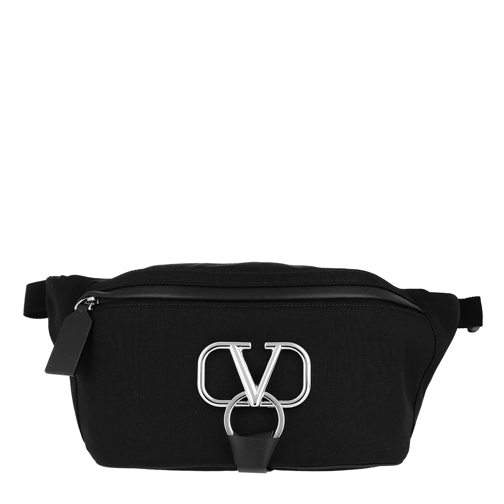 Valentino Garavani V Ring Belt Bag Nylon Black Cross body-väskor