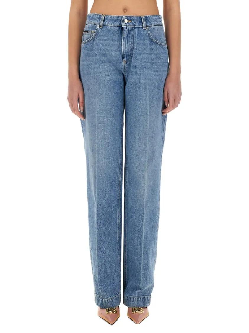 Thumbnail - Dolce&Gabbana - "Loose" Denim Jeans - Größe 42 - blau