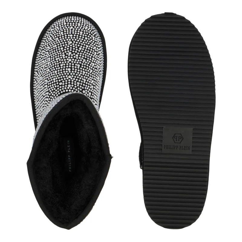 Philipp Plein Stiefel Stiefel Mid Flat Verziert silber(Image 4)