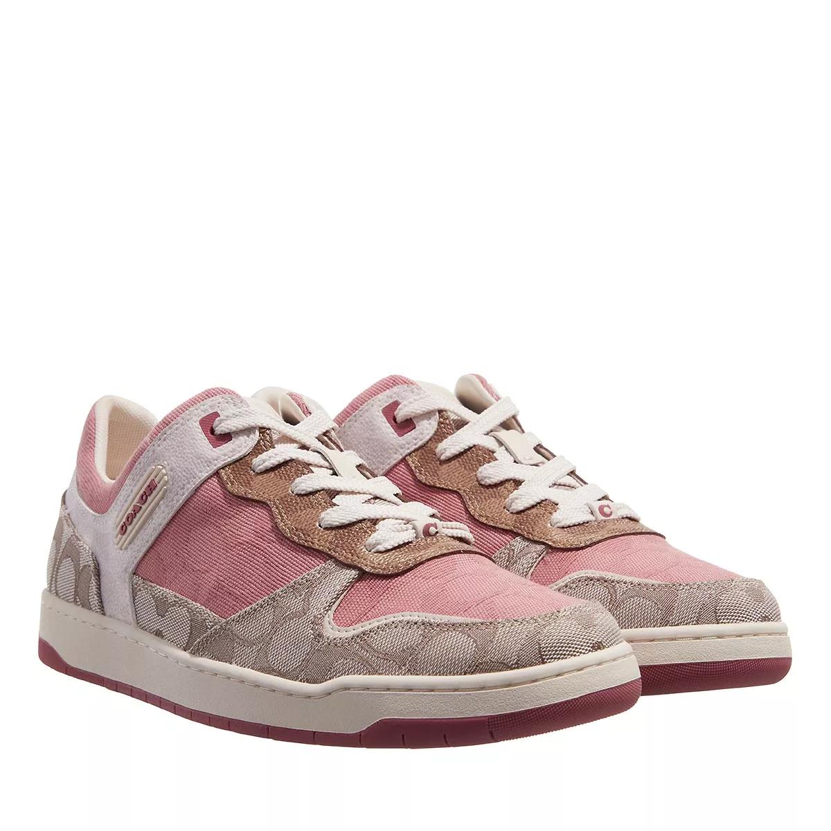 Coach C201 Multi Signature Bubblegum/Stone LowTop Sneaker