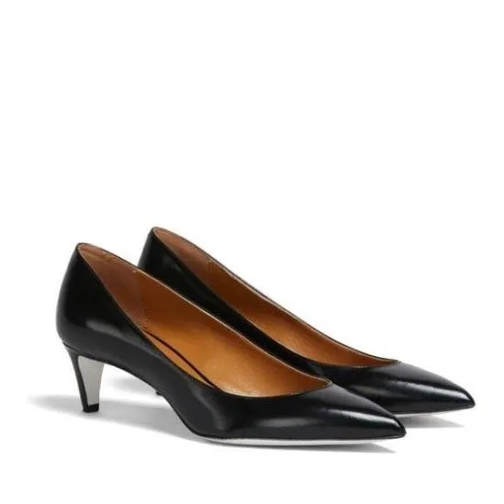 Marni Contrasting Outsole Mid-Heel Pumps Black Escarpin