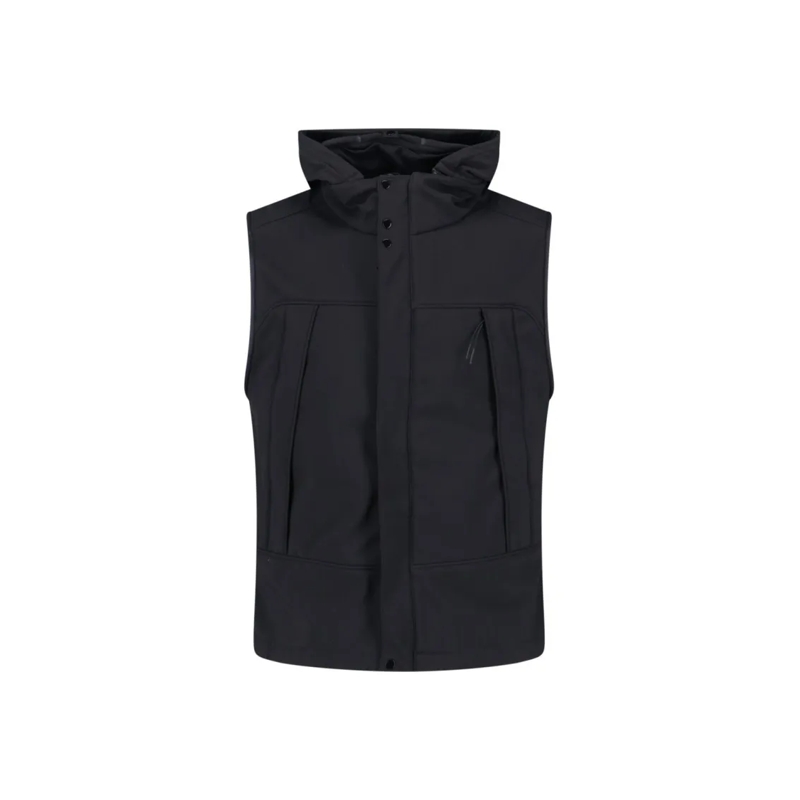 CP Company Doudoune Mens Sleeveless Jacket With Integrated Goggles And Black