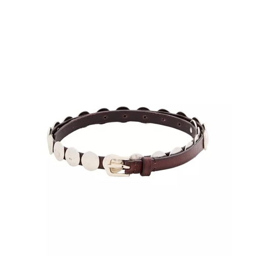 Golden Goose Dünner Gürtel Trinidad Studs Thin Leather Belt Brown