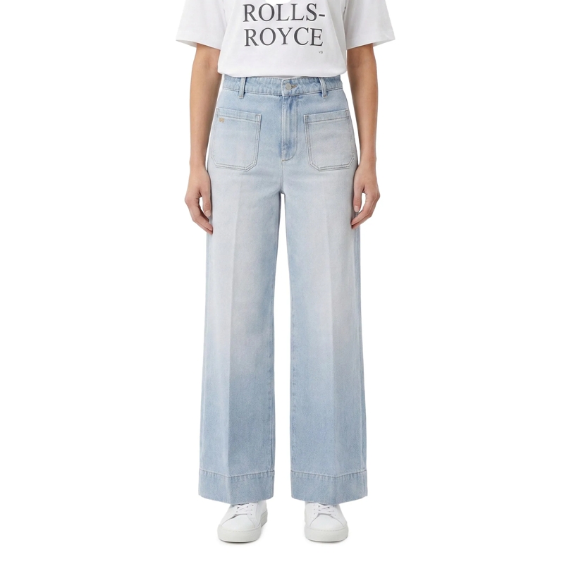 Victoria Beckham Jeans Wide-Leg Jeans Alina blau(Image 2)