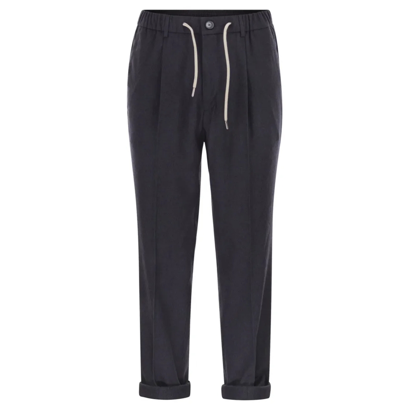 Herno Anzugshose Cashmere And Silk Trousers Black