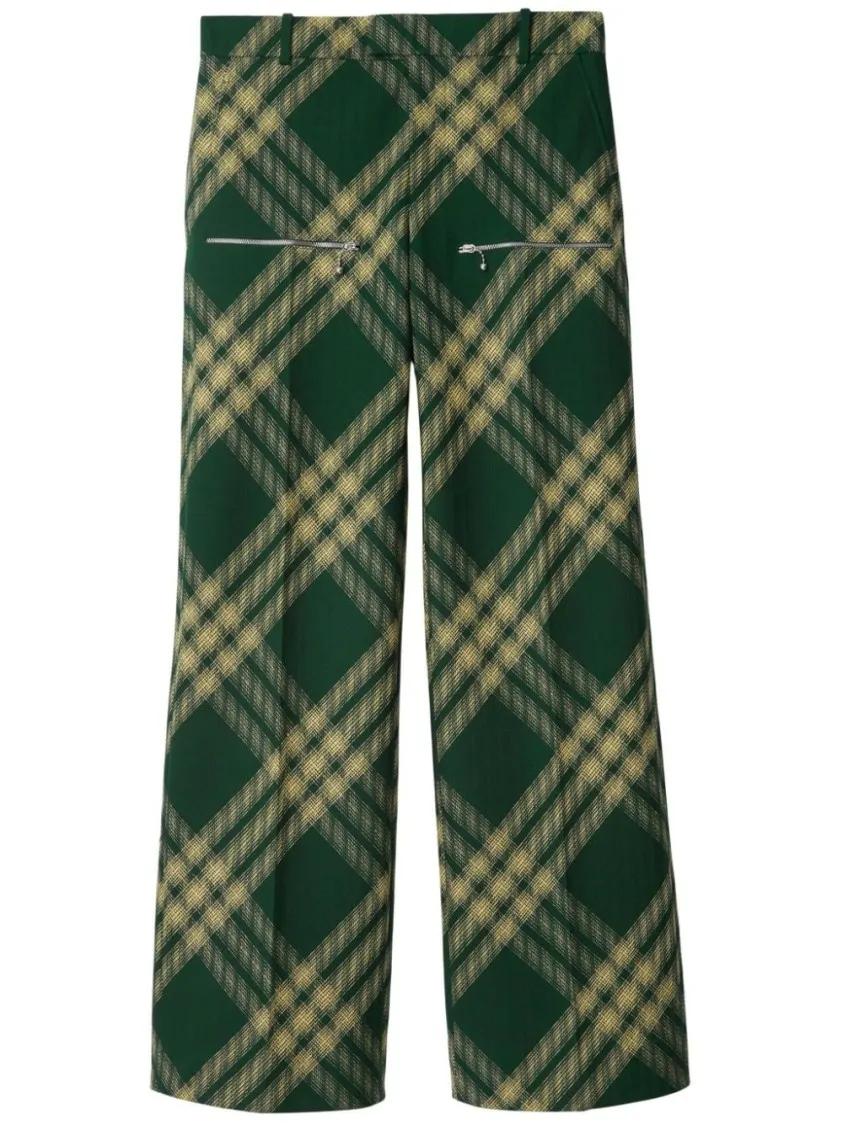 Thumbnail - Burberry - Wool Trousers - Größe 50 - grün