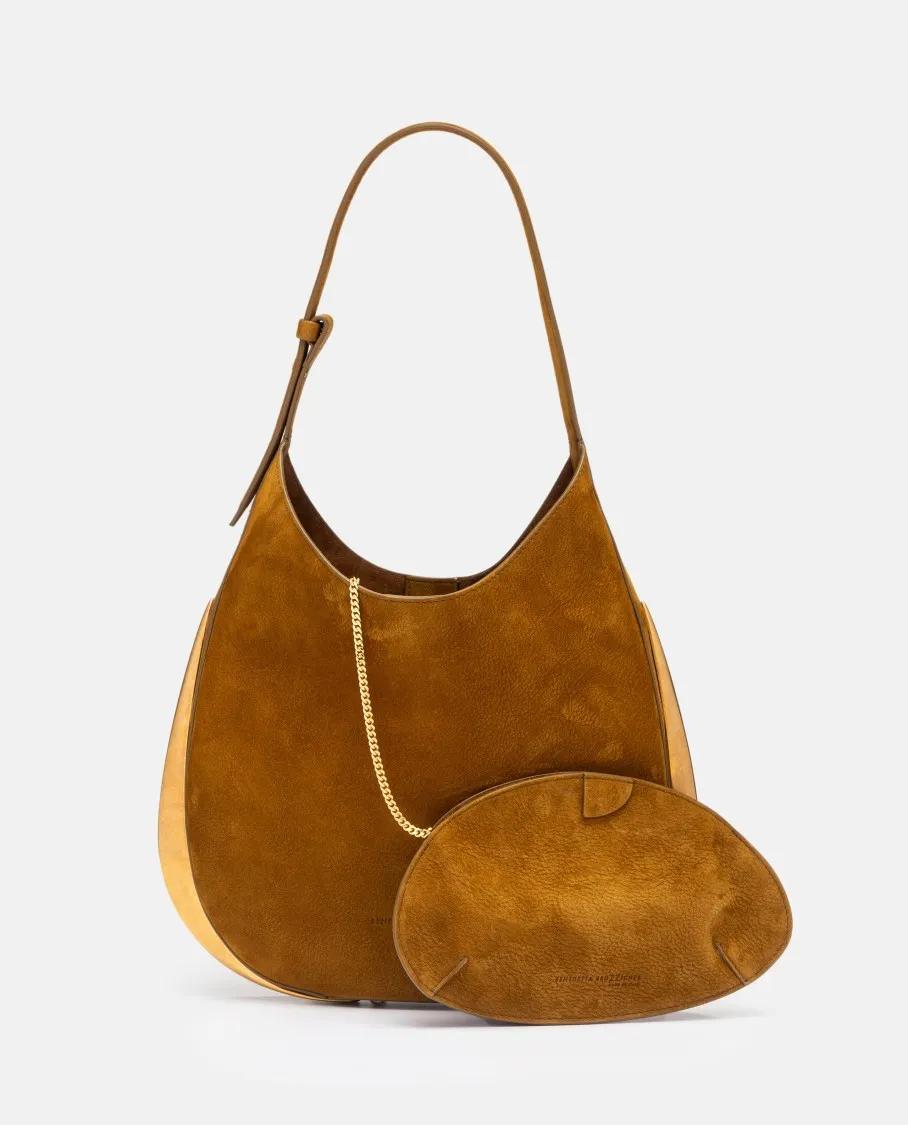 Benedetta Bruzziches Shoppers Amalia Hobo Shoulder Bag in bruin