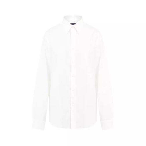 Ralph Lauren X Purple Label Harnk Ls Light Cream Cotton Shirt White 