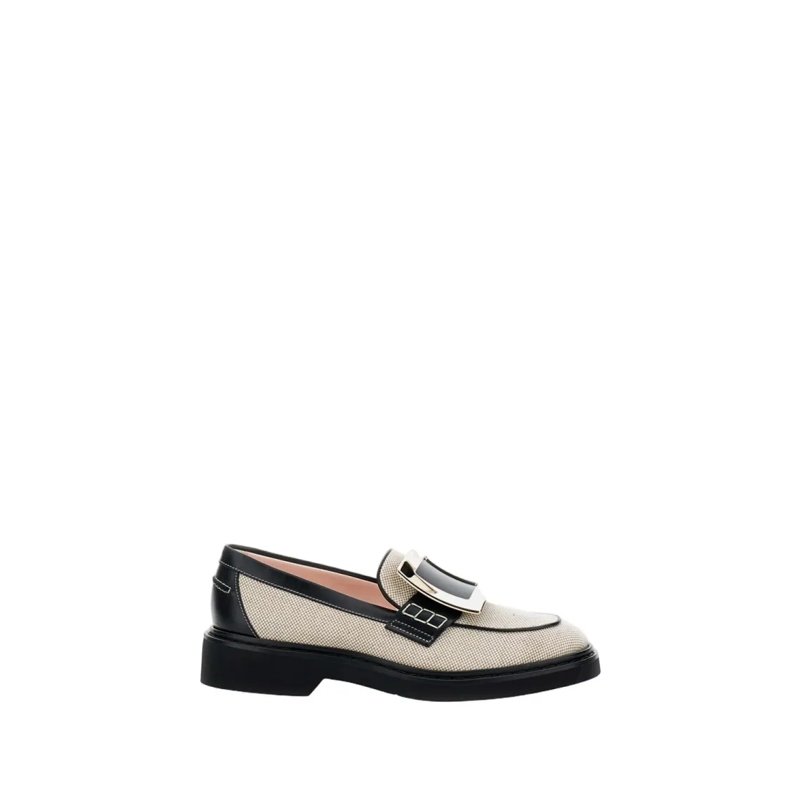 Roger Vivier Ballerinas Flat Shoes Beige Neutrals