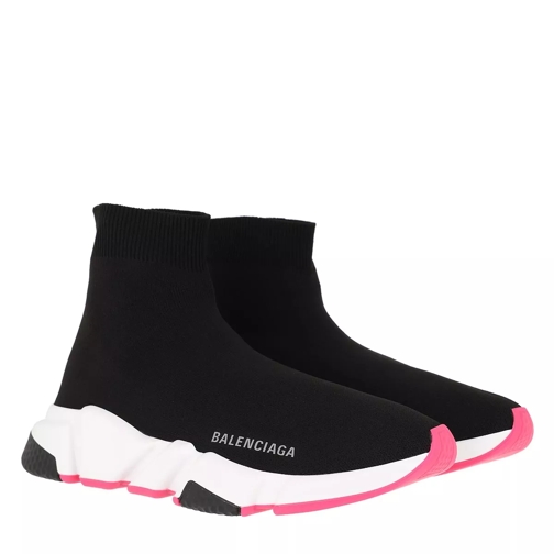 Balenciaga Speed Knit Sneaker Black/White/Pink Slip-On Sneaker