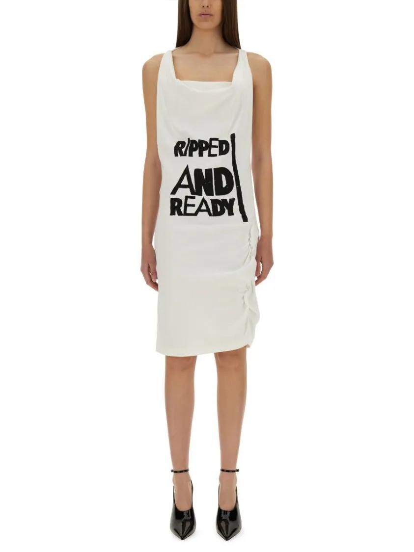 Thumbnail - Vivienne Westwood - "Virginia" Dress - Größe M - weiß