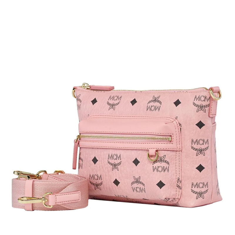 MCM Crossbody Bag Aren Vi Crossbody Sml Pz Soft Pink(Image 5)