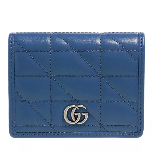 Gucci GG Marmont Card Wallet Clear Blue Bi-Fold Wallet