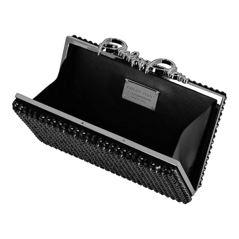 Philipp Plein Clutch Clutch Mit Schmucksteinen schwarz(Image 4)