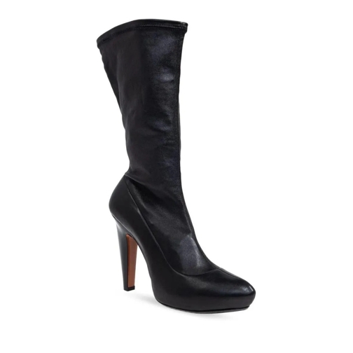 Alexander McQueen Black Lambskin Ankle Boots Black Stiefel