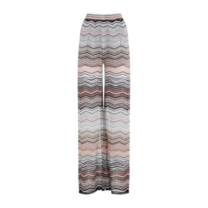Missoni  Wide-Leg Trousers With Zigzag Pattern Multicolor
