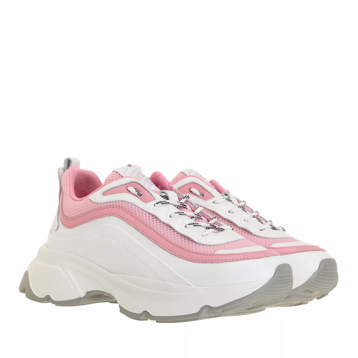 White sneakers 2024 with pink