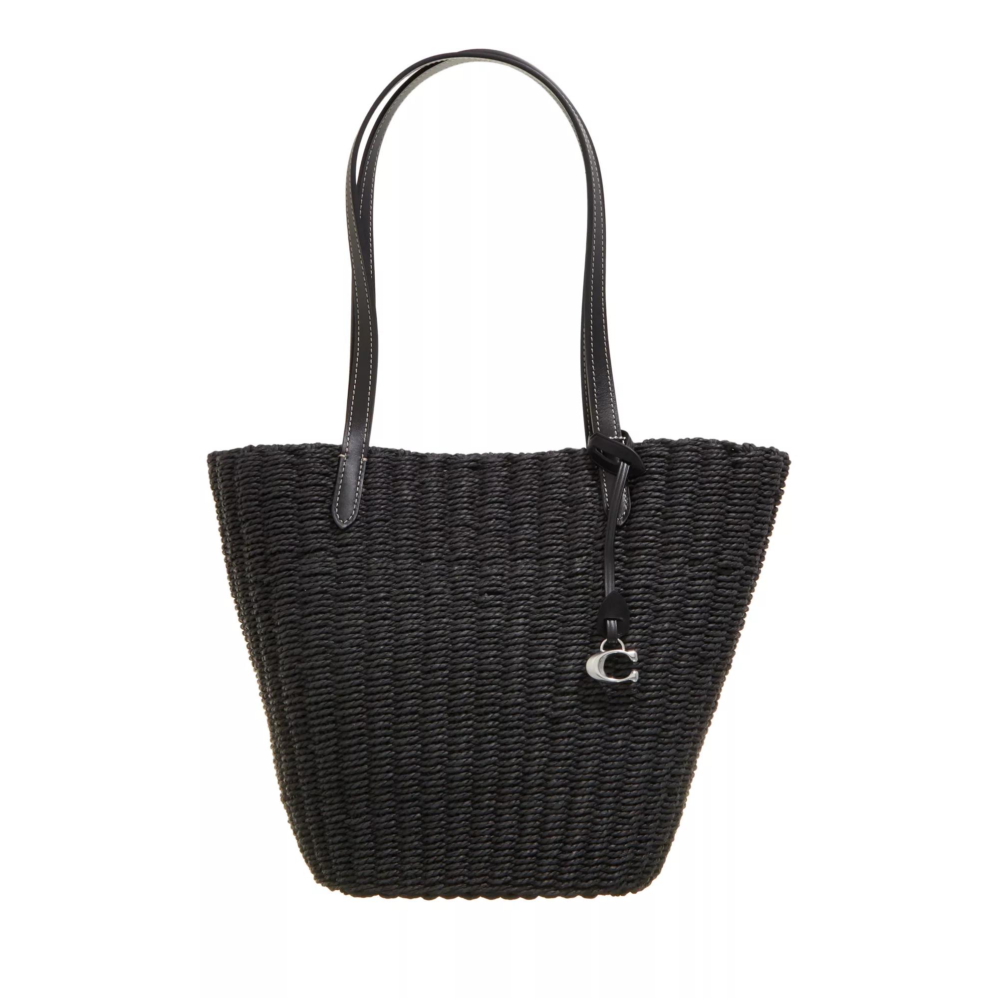 Coach Small Straw Tote Black | Korbtasche