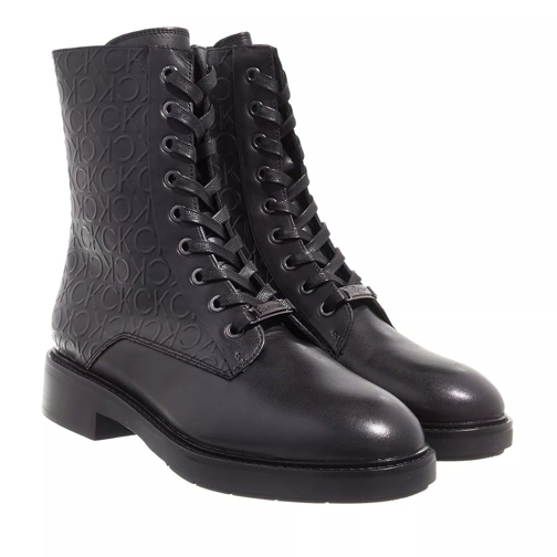 Calvin Klein Rubber Sole Combat Boot - Hf Mix Ck Black | Lace up Boots ...