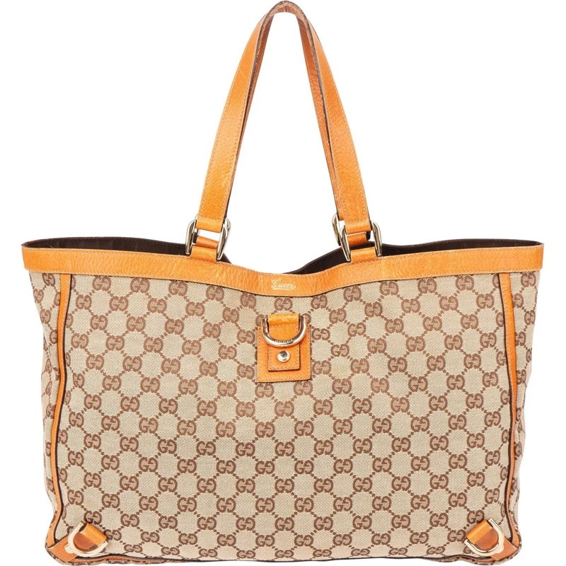 Gucci Schultertasche Gucci GG Monogram Abbey Handbag braun