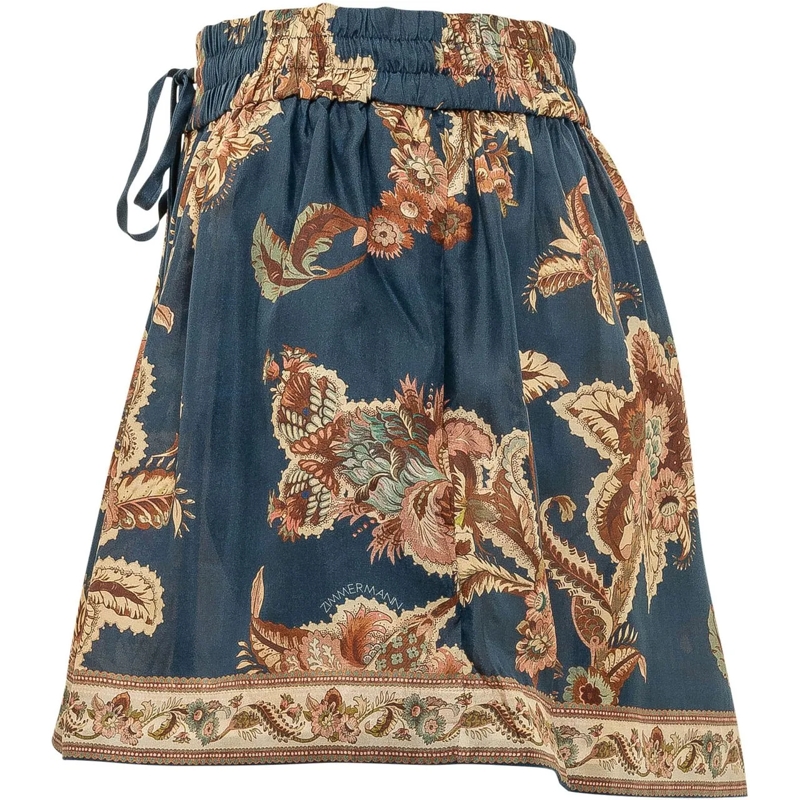 Zimmermann Shorts Aster Short Relaxed con Stampa Floreale dunkelblau(Image 3)