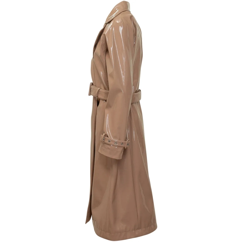 Dolce&Gabbana Trenchcoat Cappotto Trench in Vernice con Cintura beige(Image 3)