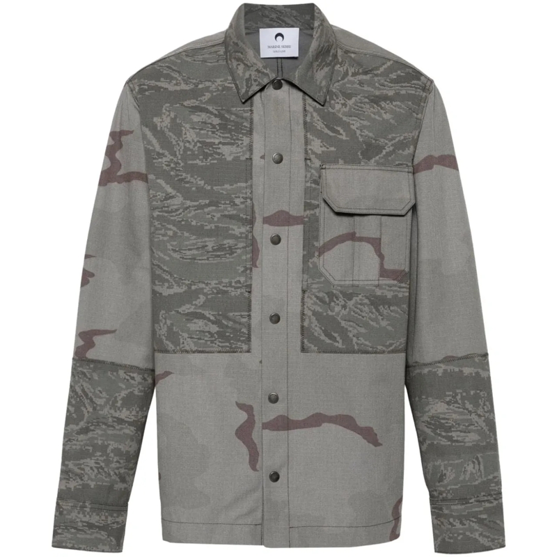 Marine Serre Daunenjacke Coats Grey grau