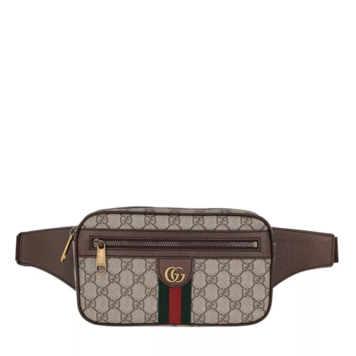 Gucci Ophidia GG Belt Bag Leather Beige Midjeväskor