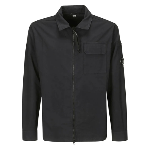 CP Company Overgangsjas Jacket With Shirt Collar And Zip Closure Blue