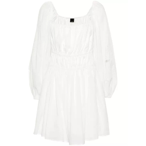 Pinko Mini Dress With Sangallo Rodeo Embroidery White 