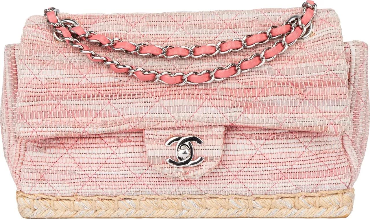 Chanel Crossbody Bags - Chanel Quilted Tweed Palladium Espadrille Single F - Gr. unisize - in Bunt - für Damen