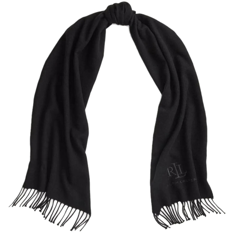 Ralph Lauren Écharpe en laine Scarfs Black schwarz