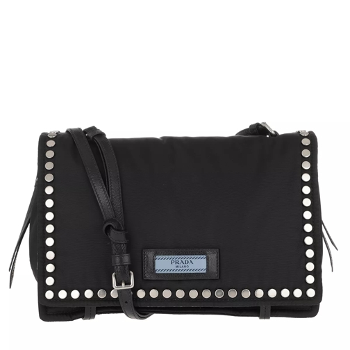 Prada Etiquette Shoulder Bag Nylon Nero/Astrale Cross body-väskor