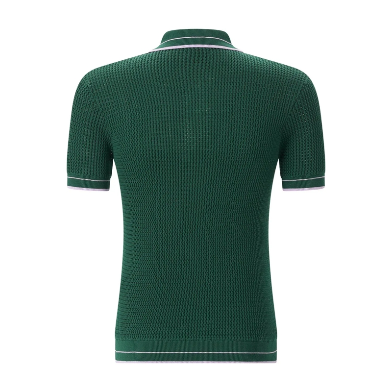 Casablanca Poloshirt Poloshirt aus Grobstrick grün(Image 3)