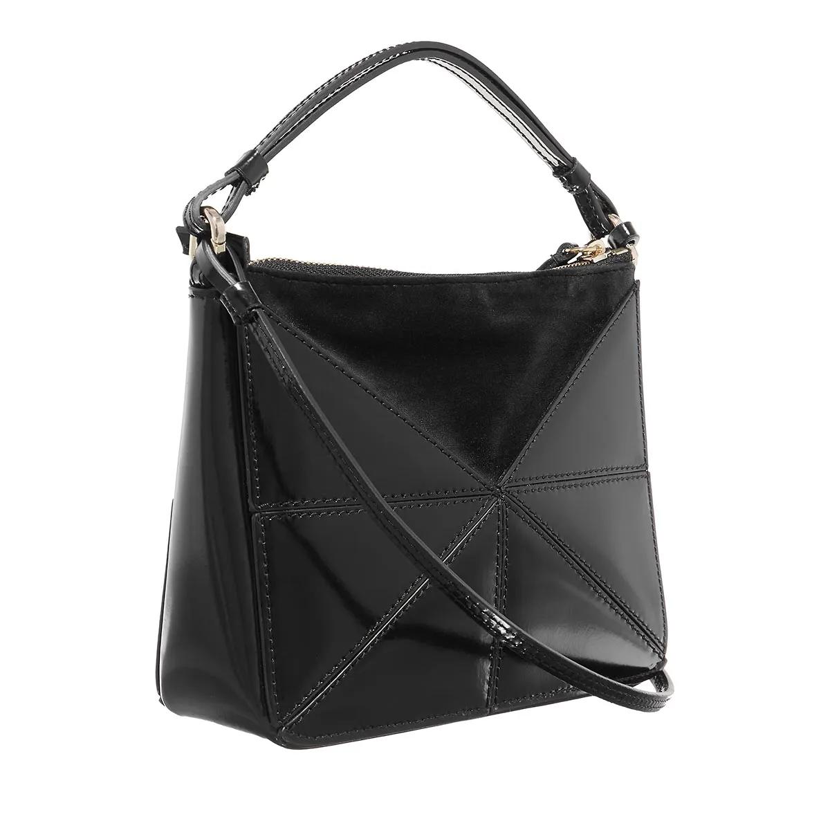 Abro Hobo bags Handtasche Triangle Black Gold in zwart