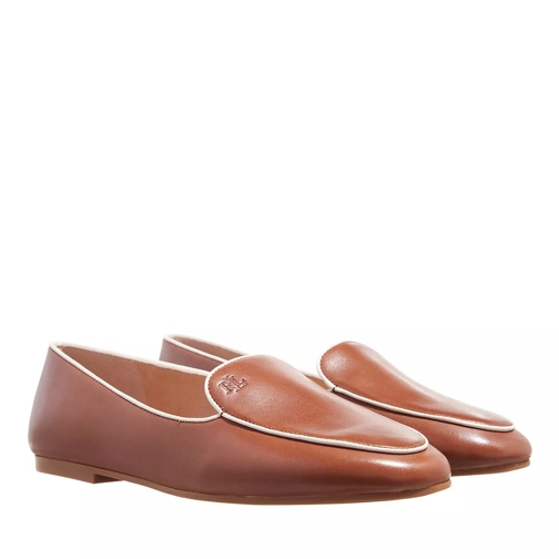 Lauren Ralph Lauren Alise Ii Flats Loafer Deep Saddle Tan/Vanilla Loafer