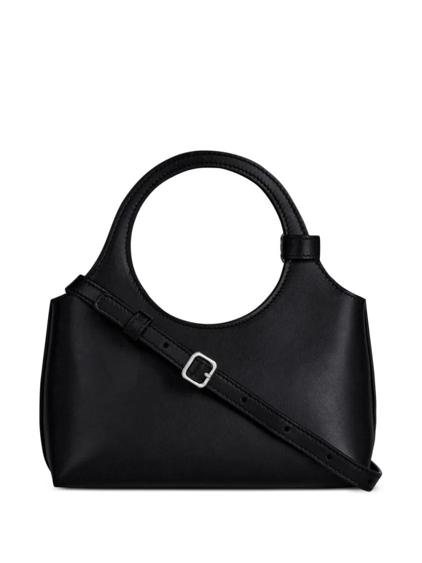 Courrèges Crossbody bags Sleek Black Handbag With Adjustable Strap in zwart