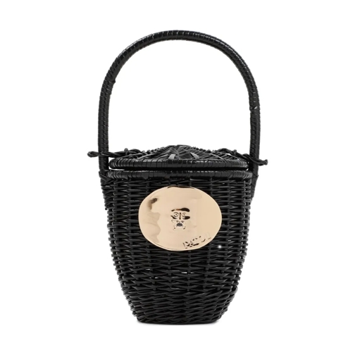 Patou Black Woven Bucket Bag Black Bucket Bag