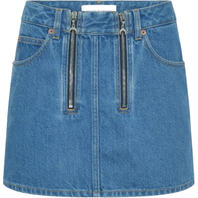 Marine Serre Minijupe Skirts Azzurro blau