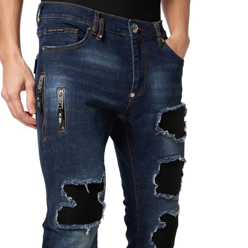 Philipp Plein Skinny-Leg-Jeans Jeans Slim Fit dunkel-blau(Image 3)