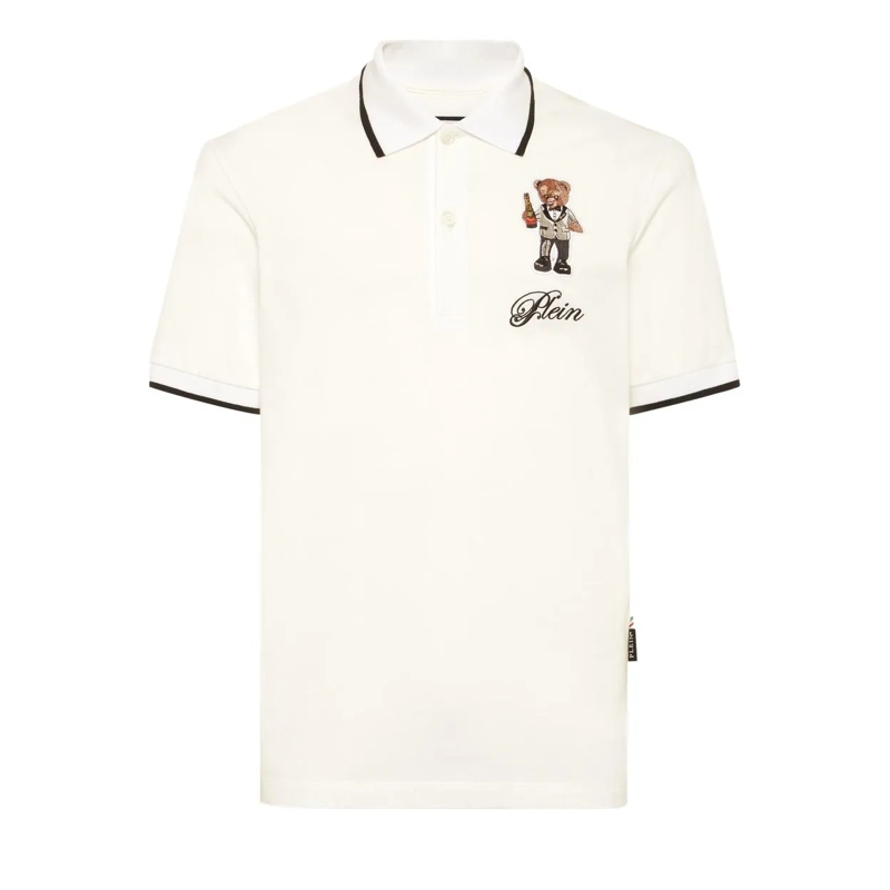 Philipp Plein Poloshirt Poloshirt Ss Teddy weiss
