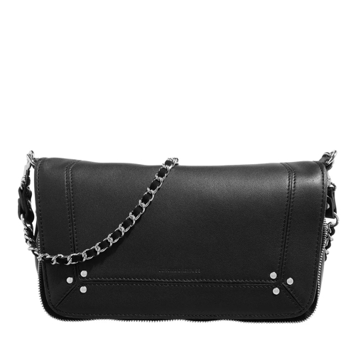 Jerome Dreyfuss Bobi S Noir Silver Lambskin Crossbody Bag