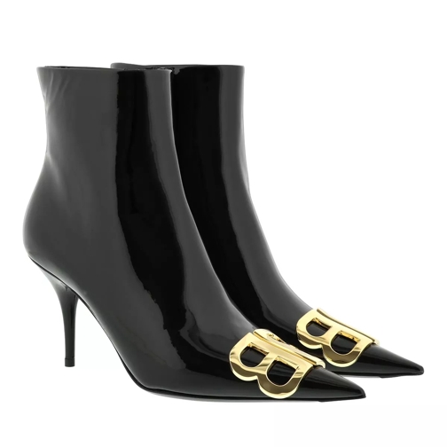 Balenciaga BB Ankle Boots Patent Leather Black Stiefelette