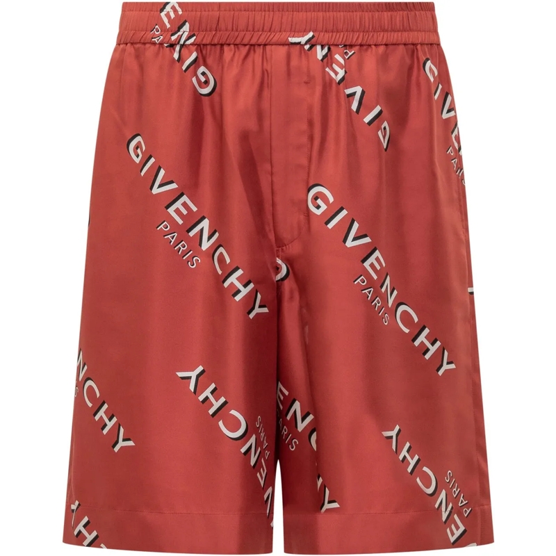 Givenchy Shorts Shorts Rossi in Seta con Logo rot
