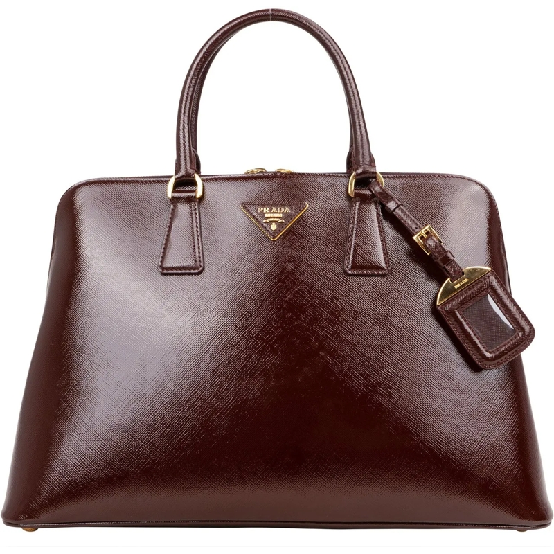 Prada Tote Prada Granado Saffiano Leather Promenade Handbag rot