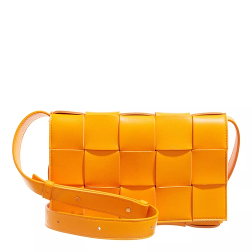 Bottega Veneta Cassette Crossbody Bag Leather Tangerine Crossbody Bag